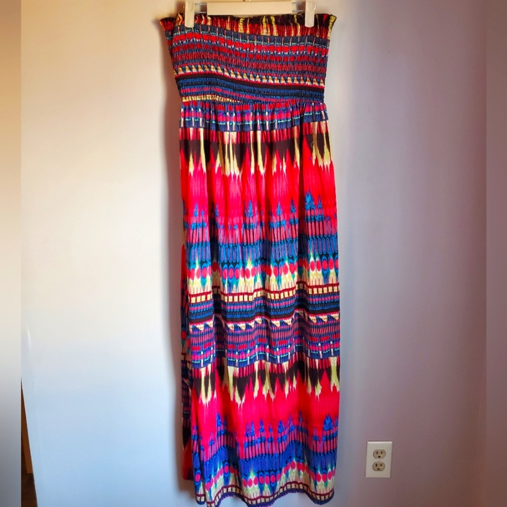 No Boundaries tube top maxi dress